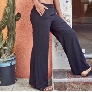 Athleta gramercy track trouser -black, soft, sleek